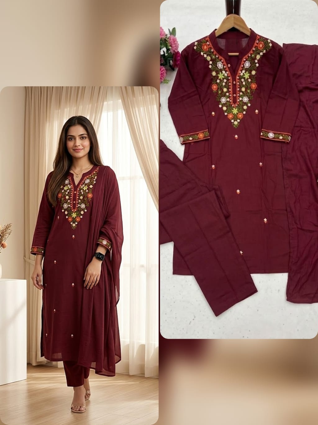Premium Sequence  Pure Heavy Embroidery Sequence Work Dress