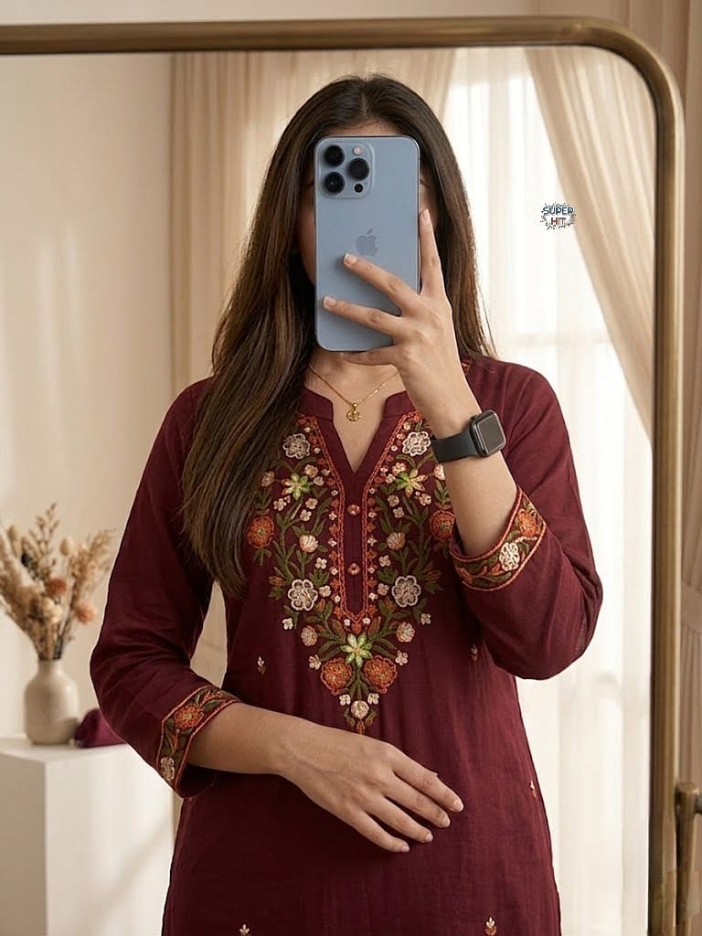 Premium Sequence  Pure Heavy Embroidery Sequence Work Dress